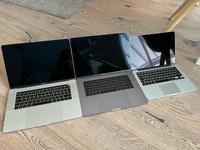 3kpl Apple Macbook Pro kannettavia varaosiksi
