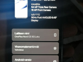 Nord CE OnePlus5G, Puhelimet, Puhelimet ja tarvikkeet, Salo, Tori.fi Nord CE OnePlus5G, Puhelimet, Puhelimet ja tarvikkeet, Salo, Tori.fi