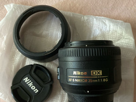 Nikon 35mm f1.8 G AF-S Nikkor DX, Objektiivit, Kamerat ja valokuvaus, Heinola, Tori.fi