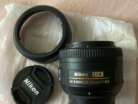 Nikon 35mm f1.8 G AF-S Nikkor DX, Objektiivit, Kamerat ja valokuvaus, Heinola, Tori.fi Nikon 35mm f1.8 G AF-S Nikkor DX, Objektiivit, Kamerat ja valokuvaus, Heinola, Tori.fi