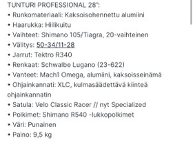 Tunturi maantiepyörä, Kilpapyörät, Polkupyörät ja pyöräily, Helsinki, Tori.fi Tunturi maantiepyörä, Kilpapyörät, Polkupyörät ja pyöräily, Helsinki, Tori.fi