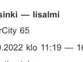 Junaliput LA 8.10. HKI-IISALMI, Matkat, risteilyt ja lentoliput, Matkat ja liput, Iisalmi, Tori.fi Junaliput LA 8.10. HKI-IISALMI, Matkat, risteilyt ja lentoliput, Matkat ja liput, Iisalmi, Tori.fi