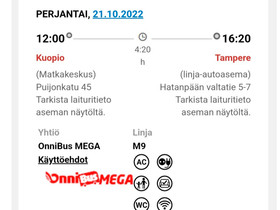 Onnibus Kuo-Tre-Kuo, Matkat, risteilyt ja lentoliput, Matkat ja liput, Kuopio, Tori.fi Onnibus Kuo-Tre-Kuo, Matkat, risteilyt ja lentoliput, Matkat ja liput, Kuopio, Tori.fi