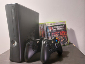 Xbox 360 S (300gb) kaksi ohjainta + kuusi peliä, Pelikonsolit ja pelaaminen, Viihde-elektroniikka, Tuusula, Tori.fi