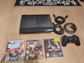 PS3 super slim 500GB pelipaketti, Pelikonsolit ja pelaaminen, Viihde-elektroniikka, Hyvinkää, Tori.fi