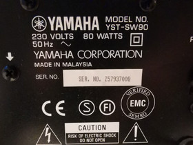 Yamaha subbari yst-sw90, Audio ja musiikkilaitteet, Viihde-elektroniikka, Espoo, Tori.fi