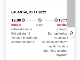 Onnibus liput 2:lle KUO-HKI, Matkat, risteilyt ja lentoliput, Matkat ja liput, Iisalmi, Tori.fi