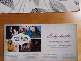 Lahjakortti, Keikat, konsertit ja tapahtumat, Matkat ja liput, Orivesi, Tori.fi Lahjakortti, Keikat, konsertit ja tapahtumat, Matkat ja liput, Orivesi, Tori.fi