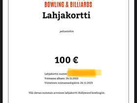 100 lahjakortti keilaaus & biljardi, Keikat, konsertit ja tapahtumat, Matkat ja liput, Jyväskylä, Tori.fi 100 lahjakortti keilaaus & biljardi, Keikat, konsertit ja tapahtumat, Matkat ja liput, Jyväskylä, Tori.fi