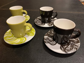 Iittala Aika Graphics espressokuppiparit 5e kpl, Kahvikupit, mukit ja lasit, Keittiötarvikkeet ja astiat, Helsinki, Tori.fi