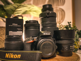 Nikon D5600 + objektiivit, Kamerat, Kamerat ja valokuvaus, Kankaanpää, Tori.fi