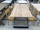 Uusi Lankkupöytä Vaalea Tammi 200cm