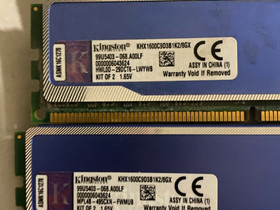 2x Kingston Hyper X Blu 4Gb, 1600MHz DDR3, Komponentit, Tietokoneet ja lisälaitteet, Mikkeli, Tori.fi 2x Kingston Hyper X Blu 4Gb, 1600MHz DDR3, Komponentit, Tietokoneet ja lisälaitteet, Mikkeli, Tori.fi