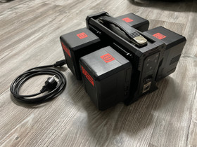Patona V-lock akku, 280Wh, 4kpl + quad-laturi, Muu valokuvaus, Kamerat ja valokuvaus, Helsinki, Tori.fi Patona V-lock akku, 280Wh, 4kpl + quad-laturi, Muu valokuvaus, Kamerat ja valokuvaus, Helsinki, Tori.fi