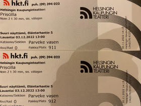 Priscilla - musikaaliin 2 lippua, Keikat, konsertit ja tapahtumat, Matkat ja liput, Espoo, Tori.fi Priscilla - musikaaliin 2 lippua, Keikat, konsertit ja tapahtumat, Matkat ja liput, Espoo, Tori.fi