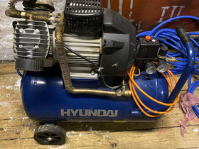 Kompressori V2 Hyudai 50 litraa, hyvä, Työkalut, tikkaat ja laitteet, Rakennustarvikkeet ja työkalut, Muurame, Tori.fi