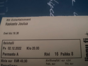 Raskasta Joulua liput, Keikat, konsertit ja tapahtumat, Matkat ja liput, Raahe, Tori.fi Raskasta Joulua liput, Keikat, konsertit ja tapahtumat, Matkat ja liput, Raahe, Tori.fi