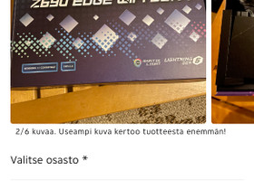 MSI z690 EDGE WIFI DDR4, Komponentit, Tietokoneet ja lisälaitteet, Närpiö, Tori.fi