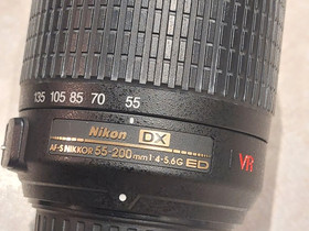 Nikkor DX 55-200mm f/4-5.6G ED VR II, Objektiivit, Kamerat ja valokuvaus, Rusko, Tori.fi
