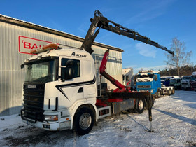 Scania R124 470, 6x2 HOOKLIFT + CRANE, Kuljetuskalusto, Työkoneet ja kalusto, Helsinki, Tori.fi