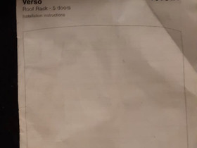 Toyota verso taakkatelineet, Kattotelineet ja boksit, Auton varaosat ja tarvikkeet, Sastamala, Tori.fi Toyota verso taakkatelineet, Kattotelineet ja boksit, Auton varaosat ja tarvikkeet, Sastamala, Tori.fi