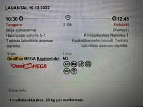 Onnibus Tre-Hel 10.12. Klo 10:30, Matkat, risteilyt ja lentoliput, Matkat ja liput, Helsinki, Tori.fi Onnibus Tre-Hel 10.12. Klo 10:30, Matkat, risteilyt ja lentoliput, Matkat ja liput, Helsinki, Tori.fi