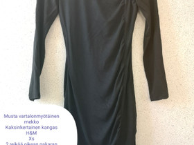 H&M musta pitkähihainen mekko xs, Vaatteet ja kengät, Salo, Tori.fi
