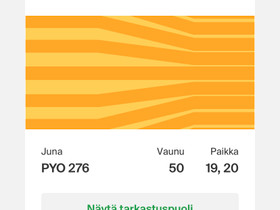 Yö junalippu Kolari-Pasila 13.3.2023 klo 19:42, Matkat, risteilyt ja lentoliput, Matkat ja liput, Hausjärvi, Tori.fi Yö junalippu Kolari-Pasila 13.3.2023 klo 19:42, Matkat, risteilyt ja lentoliput, Matkat ja liput, Hausjärvi, Tori.fi