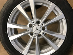 Mercedes-Benzin 17-tuuman alumiinivanteet+renkaat, Renkaat ja vanteet, Pori, Tori.fi