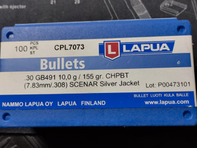 Lapua 308 luoteja, Aseet ja patruunat, Metsästys ja kalastus, Seinäjoki, Tori.fi Lapua 308 luoteja, Aseet ja patruunat, Metsästys ja kalastus, Seinäjoki, Tori.fi