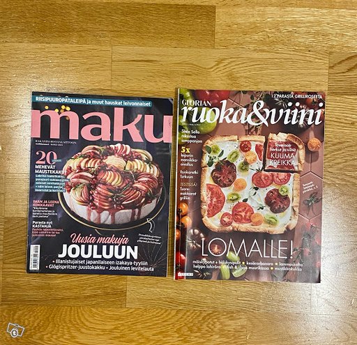 Uusimpia Maku ja Glorian Ruoka & Viini lehtiä, ...