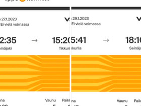 Junaliput, Matkat, risteilyt ja lentoliput, Matkat ja liput, Kauhava, Tori.fi Junaliput, Matkat, risteilyt ja lentoliput, Matkat ja liput, Kauhava, Tori.fi