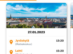 Onnibus 27.1 Jkl-Lti, Matkat, risteilyt ja lentoliput, Matkat ja liput, Lahti, Tori.fi Onnibus 27.1 Jkl-Lti, Matkat, risteilyt ja lentoliput, Matkat ja liput, Lahti, Tori.fi
