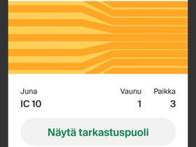 Hytillinen junalippu, Matkat, risteilyt ja lentoliput, Matkat ja liput, Kerava, Tori.fi Hytillinen junalippu, Matkat, risteilyt ja lentoliput, Matkat ja liput, Kerava, Tori.fi