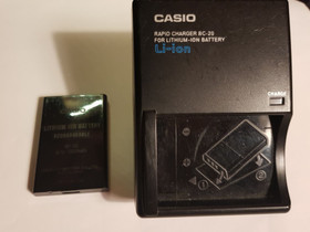 Casio kameran laturi BC 20 + akku NP-30, Valokuvaustarvikkeet, Kamerat ja valokuvaus, Forssa, Tori.fi