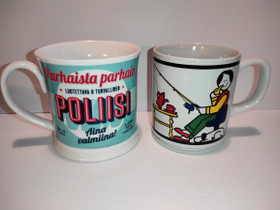 Poliisi muki ja Isä muki, Astiat, Keräily, Joensuu, Tori.fi Poliisi muki ja Isä muki, Astiat, Keräily, Joensuu, Tori.fi