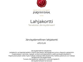 Lahjakortti Järvisydän, Matkat, risteilyt ja lentoliput, Matkat ja liput, Tampere, Tori.fi