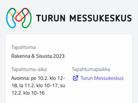 Rakenna & sisusta messuliput, Keikat, konsertit ja tapahtumat, Matkat ja liput, Tampere, Tori.fi