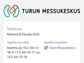 Rakenna & sisusta messuliput, Keikat, konsertit ja tapahtumat, Matkat ja liput, Tampere, Tori.fi Rakenna & sisusta messuliput, Keikat, konsertit ja tapahtumat, Matkat ja liput, Tampere, Tori.fi