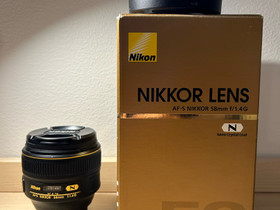 AF-S Nikkor 58mm f/1.4G, Objektiivit, Kamerat ja valokuvaus, Helsinki, Tori.fi