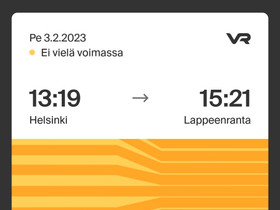 Junalippu HEL-LPR 3.2, Matkat, risteilyt ja lentoliput, Matkat ja liput, Helsinki, Tori.fi Junalippu HEL-LPR 3.2, Matkat, risteilyt ja lentoliput, Matkat ja liput, Helsinki, Tori.fi