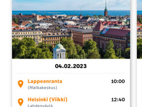 Onnibus Lappeenranta-Helsinki la 4.2, Matkat, risteilyt ja lentoliput, Matkat ja liput, Lappeenranta, Tori.fi