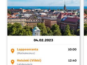 Onnibus Lappeenranta-Helsinki la 4.2, Matkat, risteilyt ja lentoliput, Matkat ja liput, Lappeenranta, Tori.fi Onnibus Lappeenranta-Helsinki la 4.2, Matkat, risteilyt ja lentoliput, Matkat ja liput, Lappeenranta, Tori.fi