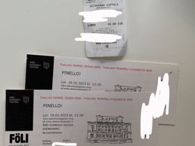 2kpl Pinello -lippuja 18.2, Keikat, konsertit ja tapahtumat, Matkat ja liput, Turku, Tori.fi 2kpl Pinello -lippuja 18.2, Keikat, konsertit ja tapahtumat, Matkat ja liput, Turku, Tori.fi