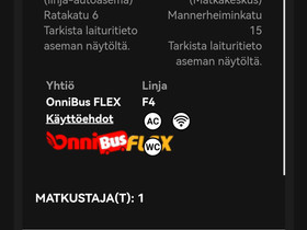 Bussilippu Oulu-Lahti 16.2.2023, Matkat, risteilyt ja lentoliput, Matkat ja liput, Lahti, Tori.fi Bussilippu Oulu-Lahti 16.2.2023, Matkat, risteilyt ja lentoliput, Matkat ja liput, Lahti, Tori.fi