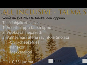 Talma ski all inclusive laskusetti, Keikat, konsertit ja tapahtumat, Matkat ja liput, Helsinki, Tori.fi Talma ski all inclusive laskusetti, Keikat, konsertit ja tapahtumat, Matkat ja liput, Helsinki, Tori.fi