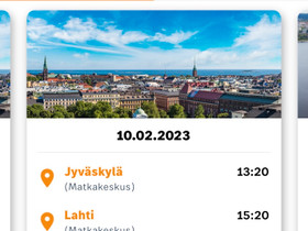 Onnibus 10.2 Jkl-Lti klo. 13.20, Matkat, risteilyt ja lentoliput, Matkat ja liput, Jyväskylä, Tori.fi