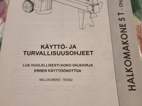 Halkomakone 5T, Työkoneet, Työkoneet ja kalusto, Askola, Tori.fi Halkomakone 5T, Työkoneet, Työkoneet ja kalusto, Askola, Tori.fi