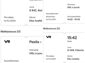 Junaliput Kupittaa-Pasila Pasila-Kupittaa, Matkat, risteilyt ja lentoliput, Matkat ja liput, Helsinki, Tori.fi Junaliput Kupittaa-Pasila Pasila-Kupittaa, Matkat, risteilyt ja lentoliput, Matkat ja liput, Helsinki, Tori.fi