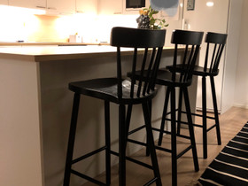 IKEA Norraryd baarituoli, musta, 74cm, 3 kpl:ta, Pöydät ja tuolit, Sisustus ja huonekalut, Oulu, Tori.fi